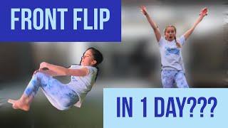 CAN I LEARN A FRONT FLIP IN 1 DAY CHALLENGE?