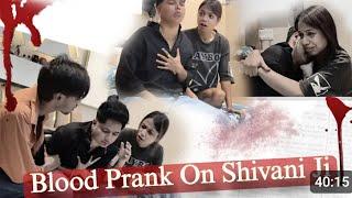 Blood prank on Shivani ji ️ #love @chotanawab @cute.shivani.05 #shorts