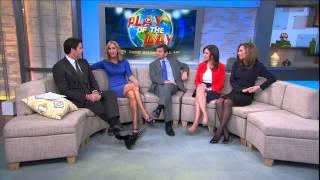 Bianna Golodryga - slit skirt legs & Lara Spencer - nice legs & Ginger Zee