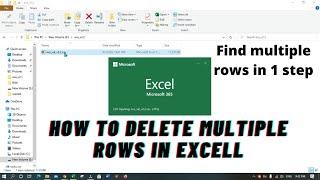 How to Find and Delete multiple rows in MS Excel | Delete multiple Rows in MS Excel within 3 sec