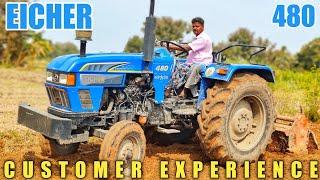 Eicher 480 tractor Rotavator performance & customer feedback | tractor video | come to village |