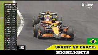 RESUMEN Y MOLESTIA - SPRINT GP BRAZIL - HIGHLIGHTS MEJORES MOMENTOS VIDEOS - CHECO PEREZ -VERSTAPPEN