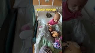 Hospital bingo Winner!! My Cancer fighting 4 year old !!
