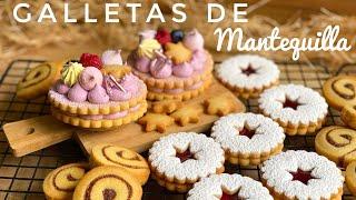 Las Mejores Galletas de Mantequilla- 3 variedades una sola receta