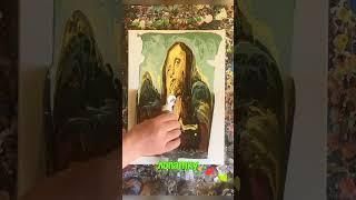Рисует жидкие картины 