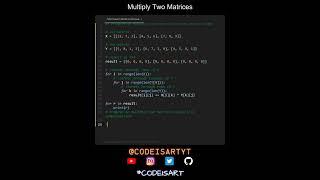 Multiply Two Matrices in Python | Python Examples | Python Coding Tutorial | Python Coding Interview