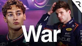 Explosive Russell Verstappen F1 feud explained