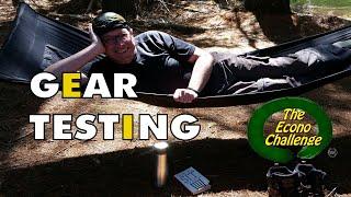 New Cold Weather Camping Gear Testing Bushcraft Bed and Hammock – Econo Challenge - Vlog  #14