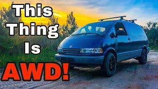 I LOVE MY TOYOTA PREVIA AWD **Parking Lot Camping WITH MY DOG NANCY! #Vanlife