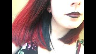 Black Hair to Red & Black at Home~
