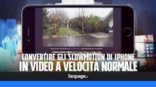 Convertire le moviole di iPhone in video a velocità normale