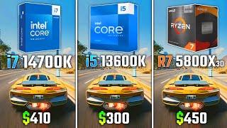 INTEL i7-14700K vs INTEL i5-13600K vs RYZEN 7 5800X3D | Test in 6 Games