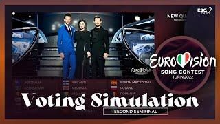 Eurovision Voting Simulation 2022 • Second Semifinal