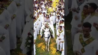 The Petal Storm Begins – Royal Ethiopian Wedding on Horseback 