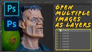 Open multiple RAW Images as Layers Photoshop Tutorial QUICK FIX