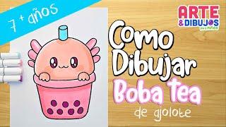 Como dibujar UN AJOLOTE | BEBIDA BOBA |  Arte y Dibujos para Niños