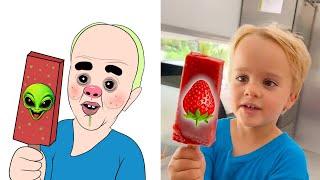 Chris and Niki explore Mom's ice cream truck drawing meme part 3|Vlad and niki|Funny Drawing meme