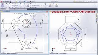 SolidWorks Exercises for Beginners - 2 | SolidWorks Sketch Basics Practice Tutorial