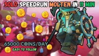 SOLO SPEEDRUN MOLTEN IN 11 MIN WITH WARDEN (AND NEW DJ) | TDS (Roblox)