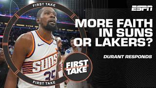 Stephen A. RESPONDS to Kevin Durant  + Are you higher on the Lakers or Suns? | First Take