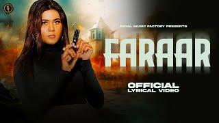 Faraar ( Farrar) Lyrical Song | Moni Hoooda,Anil Haryanvi,Sahil, Honey Chahuan | New Haryanvi Songs