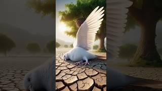 The Man Who Gave Water to Birds in the Scorching Heat #shorts #ai #pigeon