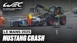 Mustang Collides with the Barrier | 24 Hours of Le Mans 2025 | FIA WEC