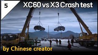 24. XC60 vs X3 crash test focus on A-pillar strength