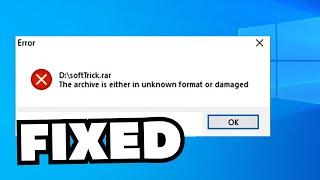 The archive is either in unknown format or damaged in Windows 10 / 11 Error Fix