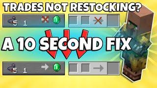 Villager Trades Not Restocking? | A Simple Fix! | Minecraft