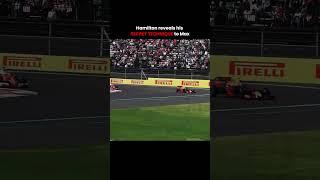 Max Verstappen must have learned a lot about Formula 1 from Lewis Hamilton