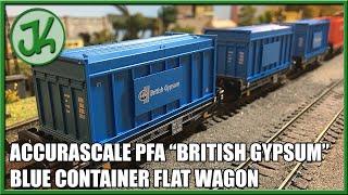 Accurascale PFA British Gypsum blue Container Flat Wagon - Unboxing and Review