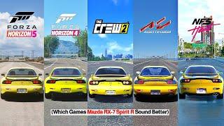 Mazda RX-7 Spirit R Comparison - Forza Horizon 5, FH4, Assetto Corsa, The Crew 2, NFS Heat