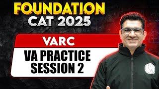 CAT 2025 | VARC |  VA Practice Session 2  | MBA Wallah