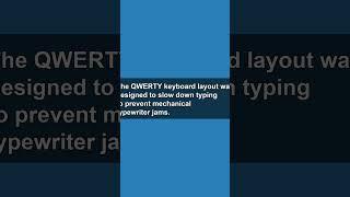 Amazing Fact: The QWERTY keyboard layout was designed to slow do... #shorts