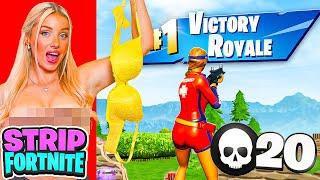 1 KILL = REMOVE 1 CLOTHING PIECE ON FORTNITE | Charlotte Parkes