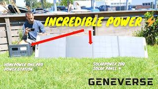 Geneverse Home Power 1 Pro 1200w and 200w Solar Panel Review!