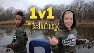 1v1 Pond Fishing Challenge! {EPIC Fail}