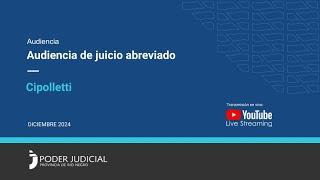 Audiencia juicio abreviado, acuerdo parcial