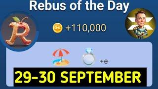 Rebus of the day musk empire 29-30 September | X Empire Rebus of the day today 30 September | Riddle