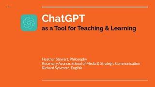 Data Bytes - ChatGPT as a Tool for Teaching and Learning