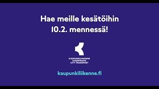 Kaupunkiliikenteen kesätyöhaku 2025
