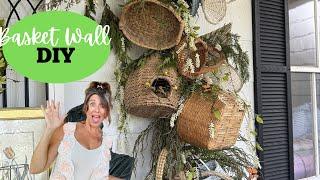  BASKET WALL DIY‼️ MAKE A STATEMENT ON YOUR PORCH   AN AMAZING & UNIQUE FEATURE