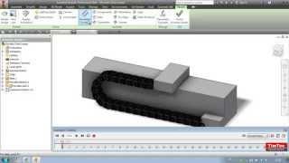 Animated chain (cable carrier) Autodesk Inventor Tutorial