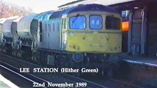 BR in the 1980s Lee Station Hither Green on 22nd November 1989