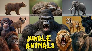 Jungle Animal Sounds Song | Learn Animal Names and Sounds for Kids