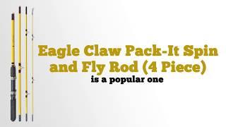 Eagle Claw Pack It Spin and Fly Rod 4 Piece 1 0