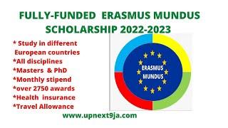 Fully funded Erasmus Mundus Masters Scholarship in Europe 2021 2022