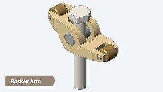 Engine Rocker Arm Assembly || Creo Parametric Tutorial