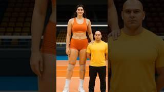 World's tallest female volleyball player in usa  Etallwoman #tallgirlfriend #volleyball #usa